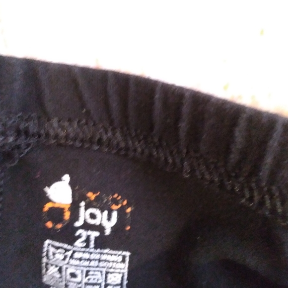 Baby Jay black leggings sz 2T - Picture 3 of 3